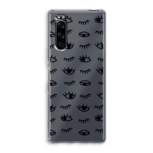 CaseCompany Eye pattern #2: Sony Xperia 5 Transparant Hoesje