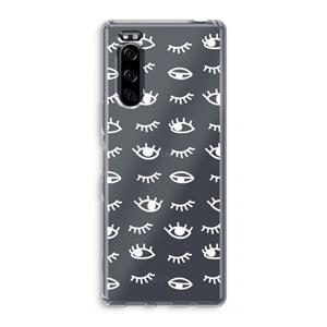 CaseCompany Eye pattern #3: Sony Xperia 5 Transparant Hoesje