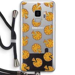 CaseCompany You Had Me At Pizza: Samsung Galaxy S9 Transparant Hoesje met koord