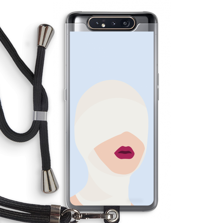CaseCompany Incognito: Samsung Galaxy A80 Transparant Hoesje met koord