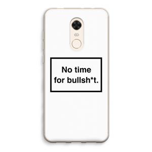 CaseCompany No time: Xiaomi Redmi 5 Transparant Hoesje