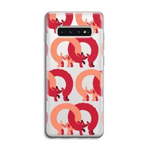 CaseCompany Dogs: Samsung Galaxy S10 4G Transparant Hoesje