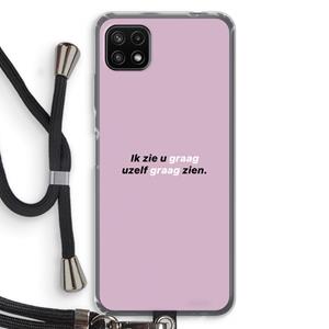 CaseCompany uzelf graag zien: Samsung Galaxy A22 5G Transparant Hoesje met koord