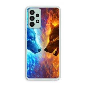 CaseCompany Fire & Ice: Samsung Galaxy A52s 5G Transparant Hoesje