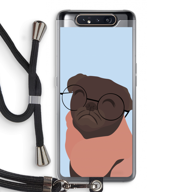 CaseCompany Ludo: Samsung Galaxy A80 Transparant Hoesje met koord