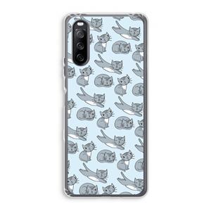 CaseCompany Poezen: Sony Xperia 10 III Transparant Hoesje