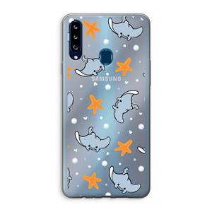 CaseCompany Manta: Samsung Galaxy A20s Transparant Hoesje