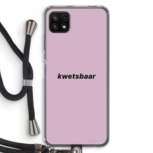 CaseCompany kwetsbaar: Samsung Galaxy A22 5G Transparant Hoesje met koord