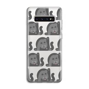 CaseCompany Cats: Samsung Galaxy S10 4G Transparant Hoesje