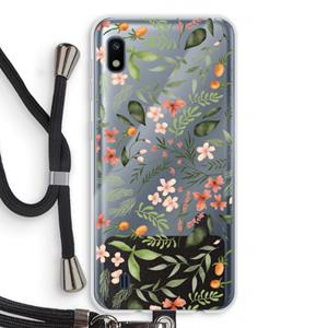CaseCompany Sweet little flowers: Samsung Galaxy A10 Transparant Hoesje met koord