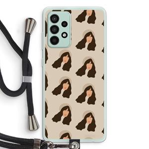 CaseCompany Bonjour mon amour: Samsung Galaxy A52s 5G Transparant Hoesje met koord