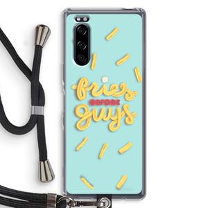 CaseCompany Always fries: Sony Xperia 5 Transparant Hoesje met koord