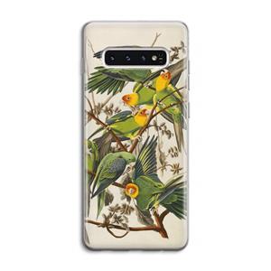 CaseCompany Carolinaparkiet: Samsung Galaxy S10 4G Transparant Hoesje