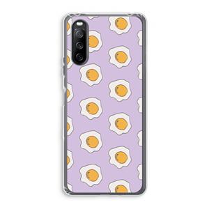 CaseCompany Bacon to my eggs #1: Sony Xperia 10 III Transparant Hoesje