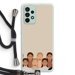 CaseCompany Girls girls girls: Samsung Galaxy A52s 5G Transparant Hoesje met koord