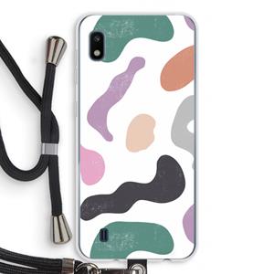 CaseCompany Memphis Shapes: Samsung Galaxy A10 Transparant Hoesje met koord