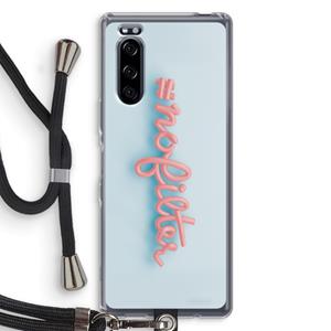CaseCompany nofilter: Sony Xperia 5 Transparant Hoesje met koord