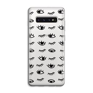 CaseCompany Eye pattern #2: Samsung Galaxy S10 4G Transparant Hoesje