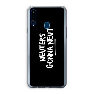 CaseCompany Neuters (zwart): Samsung Galaxy A20s Transparant Hoesje