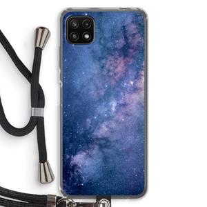 CaseCompany Nebula: Samsung Galaxy A22 5G Transparant Hoesje met koord