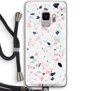 CaseCompany Terrazzo N°3: Samsung Galaxy S9 Transparant Hoesje met koord
