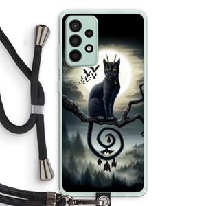 CaseCompany Moonlight Companions: Samsung Galaxy A52s 5G Transparant Hoesje met koord