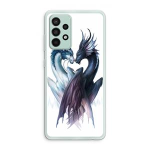 CaseCompany Yin Yang Dragons: Samsung Galaxy A52s 5G Transparant Hoesje