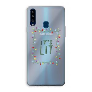 CaseCompany It's Lit: Samsung Galaxy A20s Transparant Hoesje