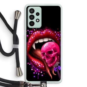 CaseCompany Dodelijk zoet: Samsung Galaxy A52s 5G Transparant Hoesje met koord