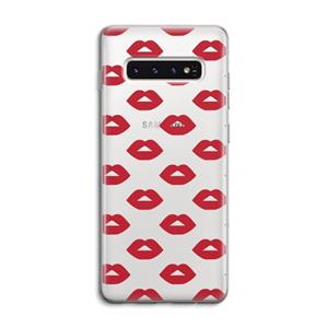 CaseCompany Lips: Samsung Galaxy S10 4G Transparant Hoesje