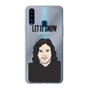 CaseCompany Let It Snow: Samsung Galaxy A20s Transparant Hoesje