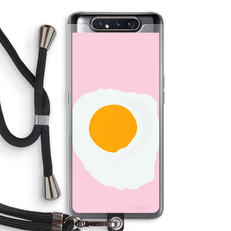 CaseCompany Sunny side up: Samsung Galaxy A80 Transparant Hoesje met koord