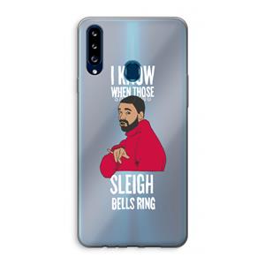 CaseCompany Sleigh Bells Ring: Samsung Galaxy A20s Transparant Hoesje