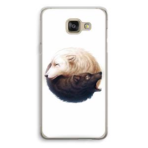 CaseCompany Yin Yang Wolves: Samsung Galaxy A5 (2016) Transparant Hoesje