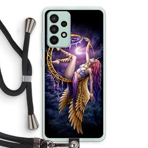 CaseCompany Aerial Angel: Samsung Galaxy A52s 5G Transparant Hoesje met koord