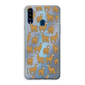 CaseCompany Alpacas: Samsung Galaxy A20s Transparant Hoesje