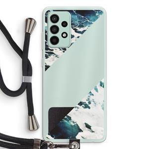 CaseCompany Golven: Samsung Galaxy A52s 5G Transparant Hoesje met koord