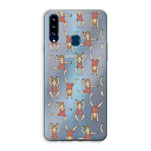 CaseCompany Gymboys: Samsung Galaxy A20s Transparant Hoesje