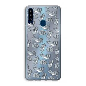 CaseCompany Poezen: Samsung Galaxy A20s Transparant Hoesje