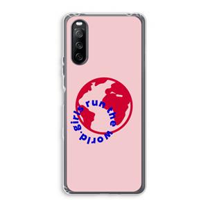 CaseCompany Run The World: Sony Xperia 10 III Transparant Hoesje