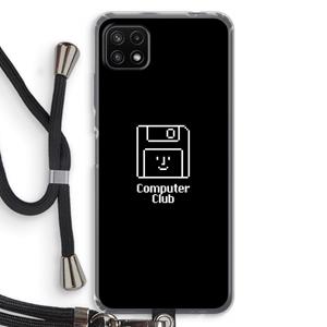 CaseCompany Hello: Samsung Galaxy A22 5G Transparant Hoesje met koord