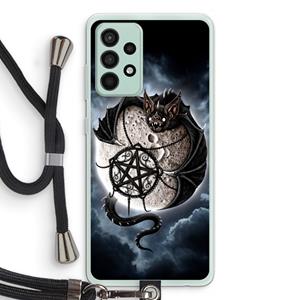 CaseCompany Volle maan: Samsung Galaxy A52s 5G Transparant Hoesje met koord