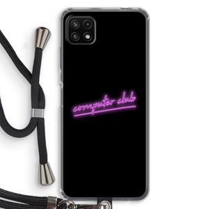 CaseCompany Vice Black: Samsung Galaxy A22 5G Transparant Hoesje met koord