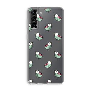 CaseCompany Vogeltjes: Samsung Galaxy S21 Plus Transparant Hoesje