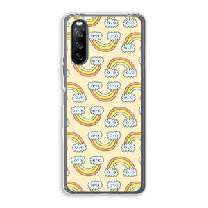 CaseCompany Regenboog: Sony Xperia 10 III Transparant Hoesje