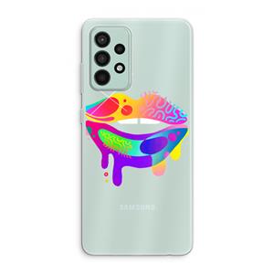 CaseCompany Lip Palette: Samsung Galaxy A52s 5G Transparant Hoesje