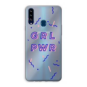 CaseCompany GRL PWR: Samsung Galaxy A20s Transparant Hoesje