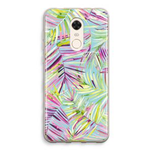 CaseCompany Tropical Palms Blue: Xiaomi Redmi 5 Transparant Hoesje