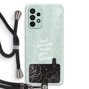 CaseCompany Good stories: Samsung Galaxy A52s 5G Transparant Hoesje met koord