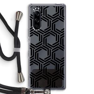 CaseCompany Geometrisch patroon: Sony Xperia 5 Transparant Hoesje met koord